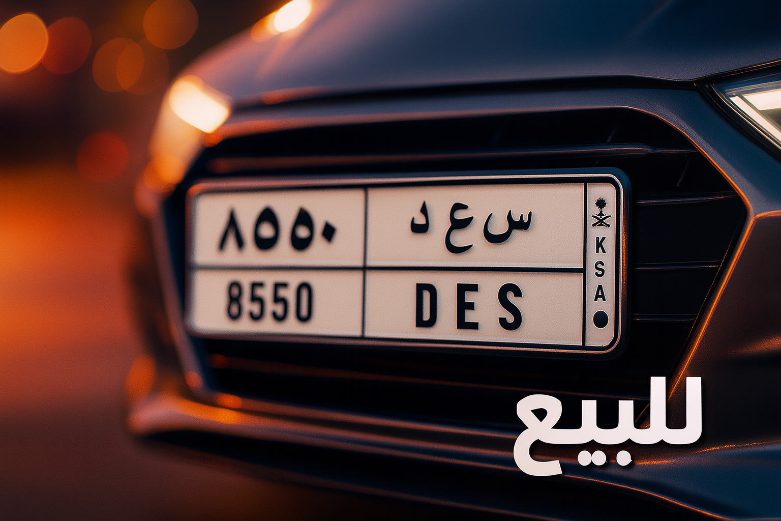 لوحة سيارة مميزة س ع د – DES – 8550 للبيع | مزاد لوحات سعودية